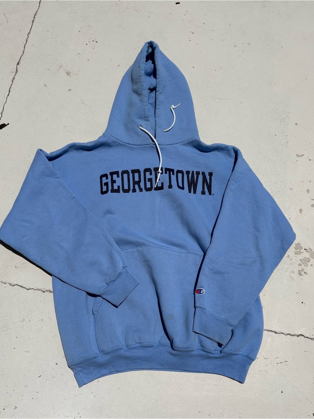 Champion Light Blue Georgetown Pullover Hoodie - Men's